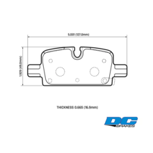 DC brakes Street HD+ задние тормозные колодки для Cadillac Escalade/Chevrolet Tahoe/Suburban/Sierra (2021+)