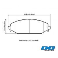 DC brakes Street HD+ передние тормозные колодки Dodge RAM 1500 TRX/Durango 3.6/5.7/6.2L (2019+) (под 378мм диск)
