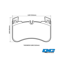DC brakes Street HD+ передние тормозные колодки для Land Rover Defender (mk2)/Discovery (mk5)/Range Rover/ Sport 2.0/3.0L (под 363мм диск) (2018+)