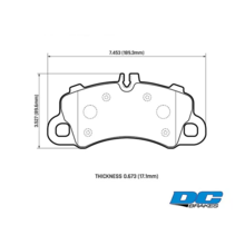 DC brakes RT2 передние тормозные колодки для Porsche Cayenne/Coupe (536) 3.0/4.0L Turbo (под 350/415мм диск)