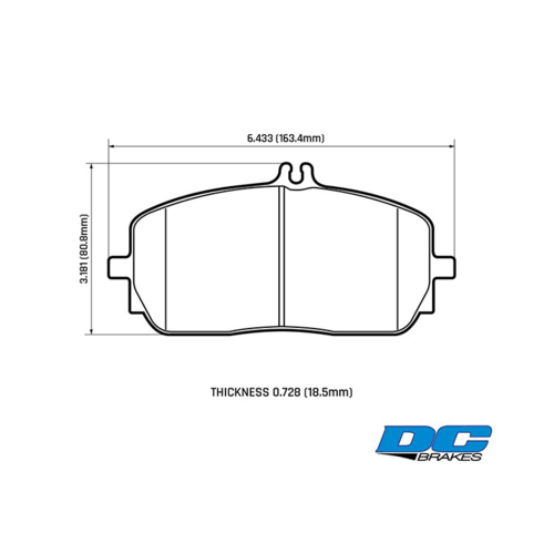 DC Brakes Street STR.S+ Передние тормозные колодки для Mercedes G350/G500/GLE300-400/GLB/GLA/CLA/A180-35AMG (c167/x167/x247/h247/c118/w177/w463a)