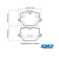 DC Brakes Street STR.S+ задние тормозные колодки для BMW Z4/2/3/4-ser (G29/G42/G20/G22)/Toyota Supra GR (A90)