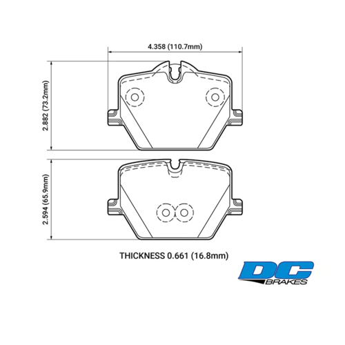 DC Brakes RT.2 задние тормозные колодки для BMW Z4/2/3/4-ser (G29/G42/G20/G22)/Toyota Supra GR (A90)