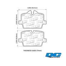 DC Brakes Street STR.S+ задние тормозные колодки для BMW Z4/2/3/4-ser (G29/G42/G20/G22)/Toyota Supra (A90) (под 330мм диск)