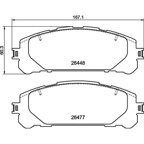 DC brakes Street HD+ передние тормозные колодки для TOYOTA HIGHLANDER U70 (2019+)