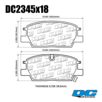 DC brakes Street STRS+ Передние тормозные колодки для CHEVROLET MALIBU (2015+)/EQUINOX (2017+) (под датчик)