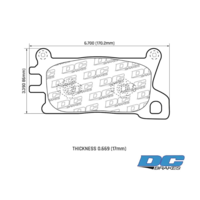 DC brakes Street STRS+ Передние тормозные колодки для Genesis G80/G90/GV70/GV80 (под 360x34мм/380x34мм диск)