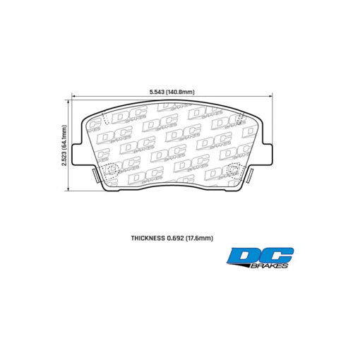 DC Brakes Street STRS+ передние тормозные колодки для Hyundai Genesis G70/Kia Stinger 2.0L (под 345мм диск)