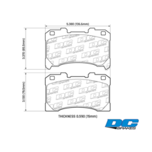 DC Brakes RT2 передние тормозные колодки для Toyota Yaris GR (20+)