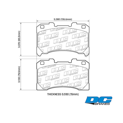 DC Brakes RT2 передние тормозные колодки для Toyota Yaris GR (20+)