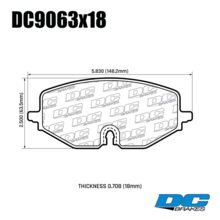 Колодки тормозные DC9063P18 DC Brakes Street STR.S+ перед GOLF VIII, A3 2020-> , LEON 2020-> (1ZE)