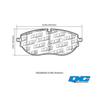 DC brakes Street HD+ передние тормозные колодки для VW Transporter (Kombi)/Camper/Caravelle (T6.1) (под 340мм диск)