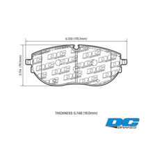 DC brakes Street HD+ передние тормозные колодки для VW Transporter (Kombi)/Camper/Caravelle (T6.1) (под 340мм диск)