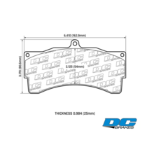 DC Brakes R24 тормозные колодки для AP Racing CP6230D54, CP9665D54, 25mm