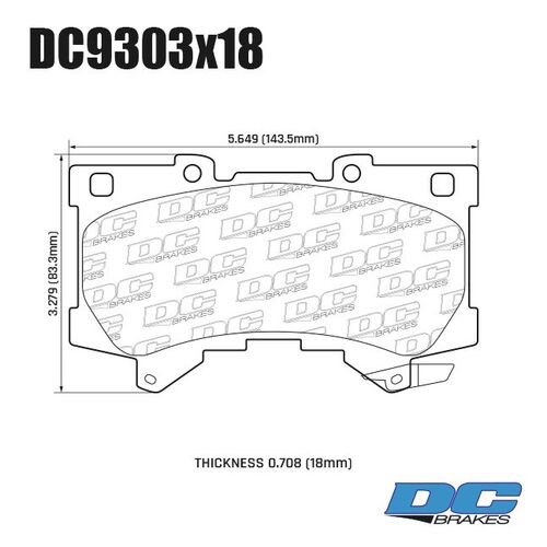 DC Brakes RT.2 передние тормозные колодки для Toyota Land Cruiser 300