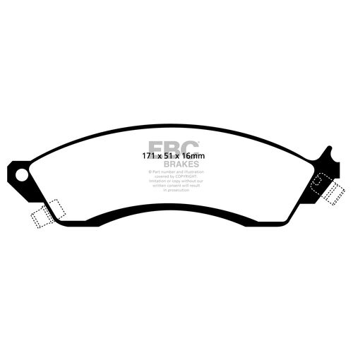 EBC Ultimax передние тормозные колодки DP1131 EBC Ultimax передние тормозные колодки DP1131