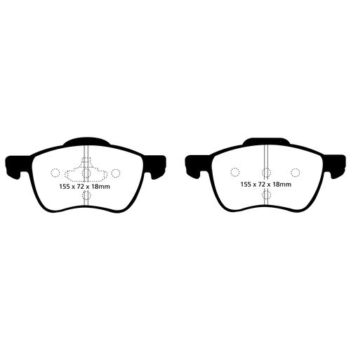 EBC Ultimax передние тормозные колодки DP1229 EBC Ultimax передние тормозные колодки DP1229