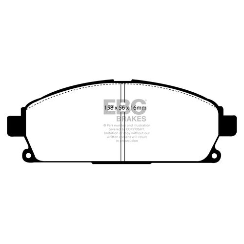 EBC Yellowstuff передние тормозные колодки для Nissan X-trail (01-07)/Elgrand