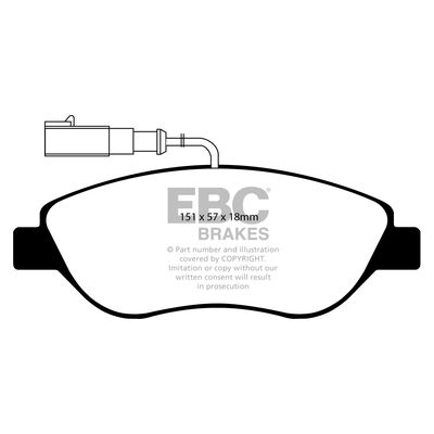 EBC Ultimax передние тормозные колодки DP1382