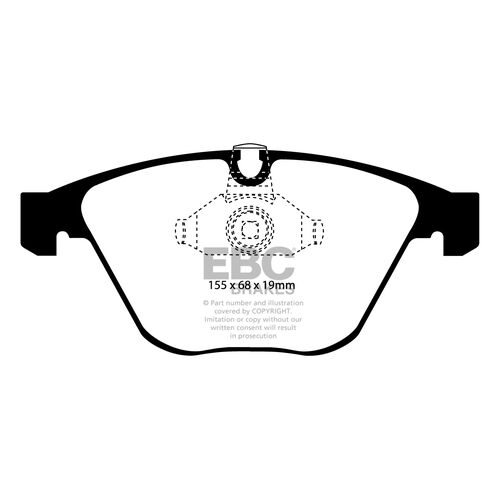 EBC Ultimax передние тормозные колодки для BMW M3/5/6/7-series (E92/E90/E60/E63/E65) (под 324-348/360мм диск)