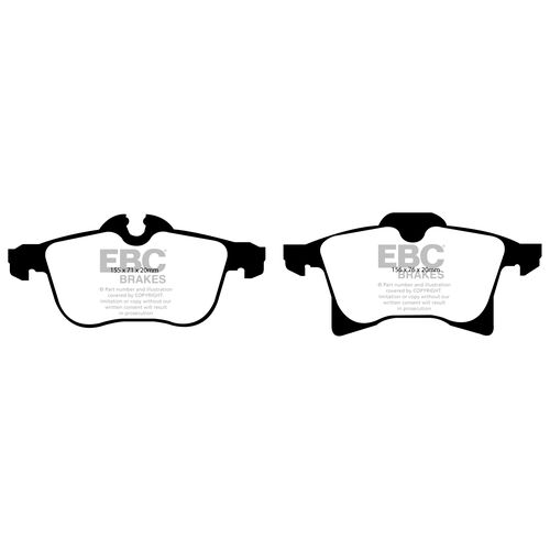 EBC Redstuff передние тормозные колодки для Opel Corsa OPC (D/E)/Astra H/Meriva/Zafira B (под 280/308мм диск)