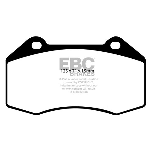 EBC Ultimax передние тормозные колодки для Opel Corsa OPC NE (D/E)/Renault Clio RS (mk3)/Megane RS (mk2)/Alpine A110/Mazda MX5 (ND)/Fiat 124 (for Brembo)