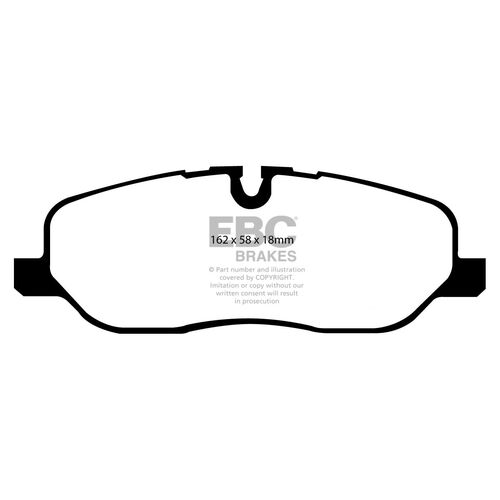 EBC Ultimax передние тормозные колодки для Range Rover/ Sport/Discovery 2.7TD/4.4L (05-09) (под 317-344мм диск)