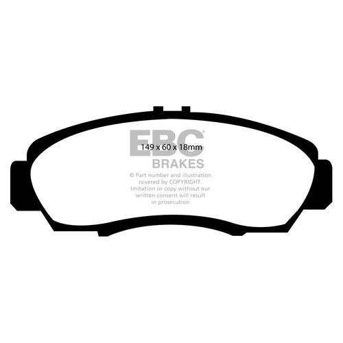 EBC Ultimax передние тормозные колодки для Honda Accord Euro R/Civic (mk7-8)/Stream/FRV/Legend/Odyssey (под 300/282мм диск)