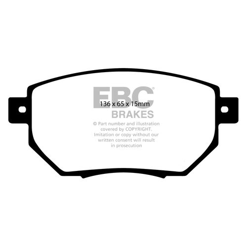 EBC Ultimax передние тормозные колодки для INFINITI FX35/FX45/Murano (03-05) (Скобы) EBC Ultimax передние тормозные колодки для INFINITI FX35/FX45/Murano (03-05) (Скобы)