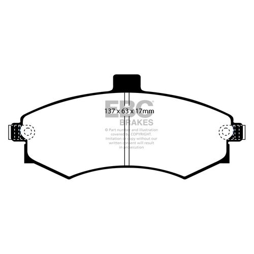 EBC Ultimax передние тормозные колодки DP1670 EBC Ultimax передние тормозные колодки DP1670