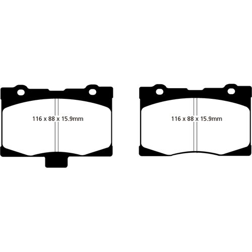 EBC Ultimax передние тормозные колодки DP1735 EBC Ultimax передние тормозные колодки DP1735