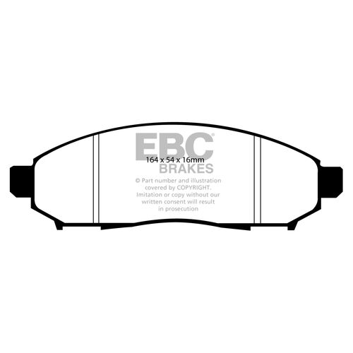 EBC Ultimax передние тормозные колодки для Nissan Pathfinder (r51)/Navara/Leaf (под 283/296мм диск)