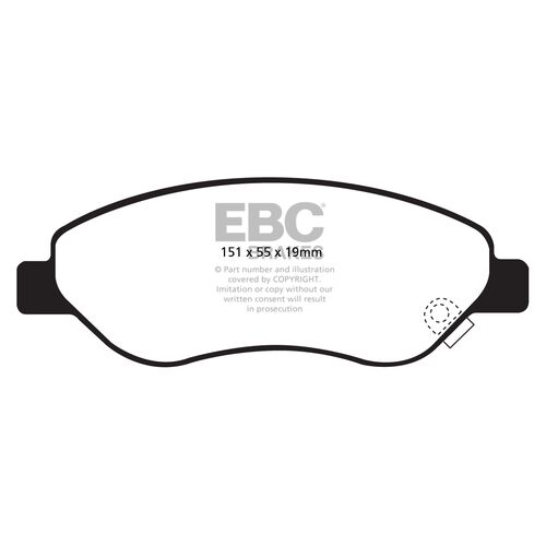 EBC Ultimax передние тормозные колодки DP1981 EBC Ultimax передние тормозные колодки DP1981