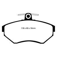 EBC Greenstuff передние тормозные колодки DP21112