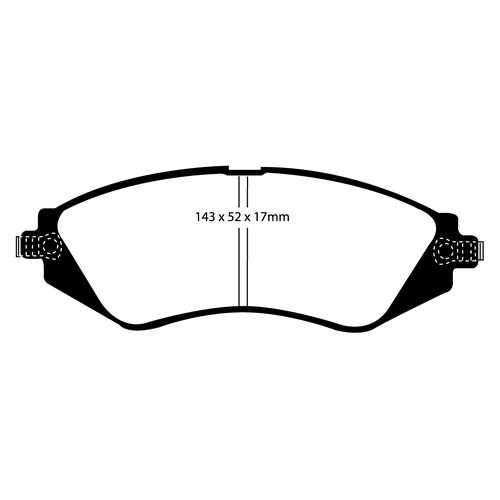EBC Greenstuff передние тормозные колодки для Chevrolet Lacetti/Epica/Nubira/Tacuma
