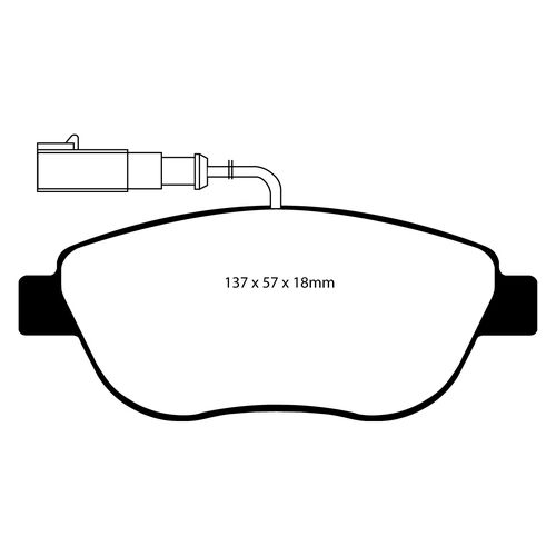 EBC Greenstuff передние тормозные колодки DP21383/2 EBC Greenstuff передние тормозные колодки DP21383/2