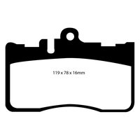 EBC Greenstuff передние тормозные колодки для Lexus LS430 (00-06) (под 314мм диск)