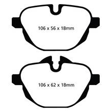 EBC Greenstuff задние тормозные колодки для BMW 5,7-ser/X3/X4/Z4/i8 (F10/G30/G11/G12/F25/G01/F26/E89) (под 330мм диск)
