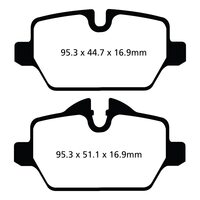 EBC Greenstuff задние тормозные колодки для Mini Countryman/Paceman Cooper/Cooper S/Turbo Works (R60/R61)