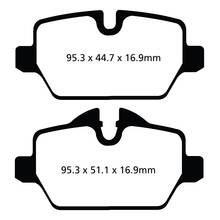 EBC Greenstuff задние тормозные колодки для Mini Countryman/Paceman Cooper/Cooper S/Turbo Works (R60/R61)
