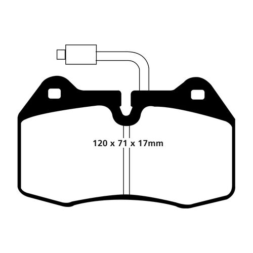 EBC Redstuff передние тормозные колодки DP31032/2C EBC Redstuff передние тормозные колодки DP31032/2C