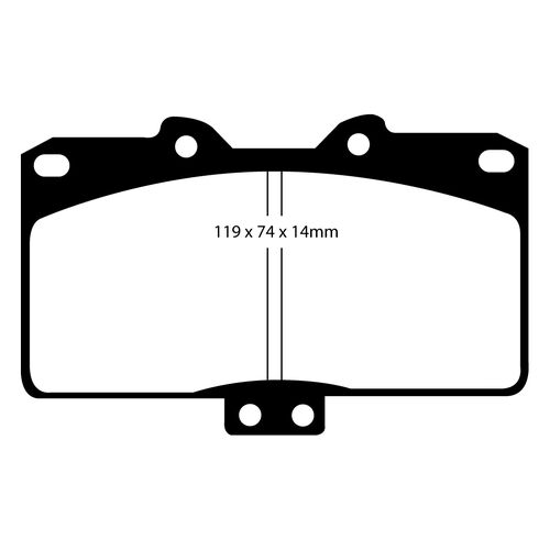 EBC Redstuff передние тормозные колодки DP31097C
