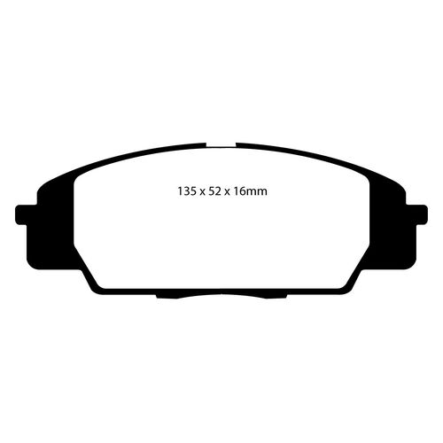 EBC Redstuff передние тормозные колодки для Honda S2000/Civic Type R (EP3/FN2)