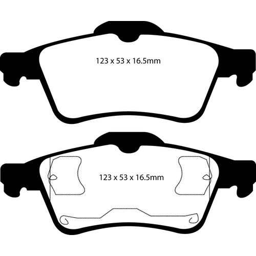 EBC Greenstuff задние тормозные колодки для Volvo S40/V50/Focus C-Max (03-05)/Mazda 3 (BK)/Saab 9-3/Opel Vectra