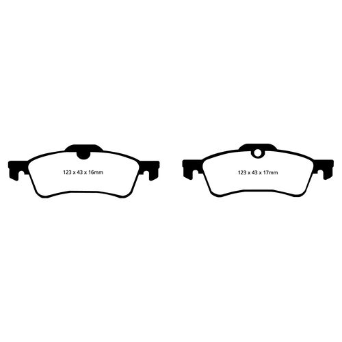 EBC Redstuff задние колодки DP31389C