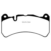 EBC Redstuff передние тормозные колодки для Maserati Quattroporte (mk5) 4.7L/(mk6) (275-430hp)/Ghibli/Ferrari 599/Lexus ISF/Alfa Romeo Giulia (510/540hp)/WRX STi (17+)