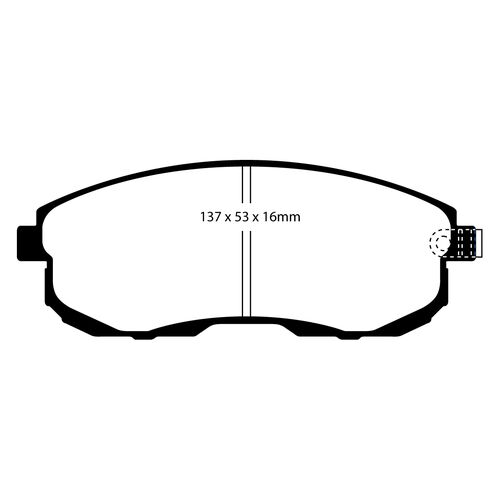 EBC Redstuff передние тормозные колодки для Nissan Juke/Cube/350z/Skyline v35/Stagea/Tiida (под 280/296мм диск)