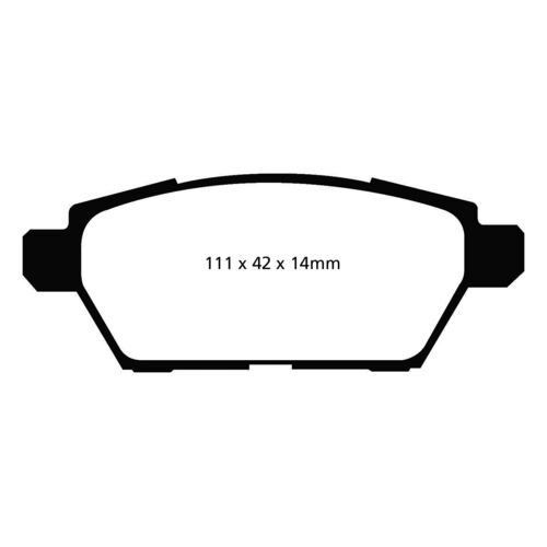 EBC Greenstuff задние тормозные колодки для Mazda 6 MPS/Mazdaspeed