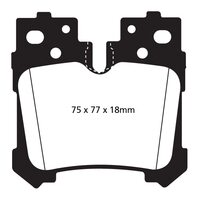 EBC Redstuff задние тормозные колодки для Lexus LS460/LS500/LS600 (2006+) (под 315/335мм диск)