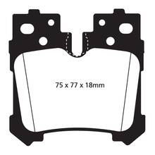 EBC Redstuff задние тормозные колодки для Lexus LS460/LS500/LS600 (2006+) (под 315/335мм диск)